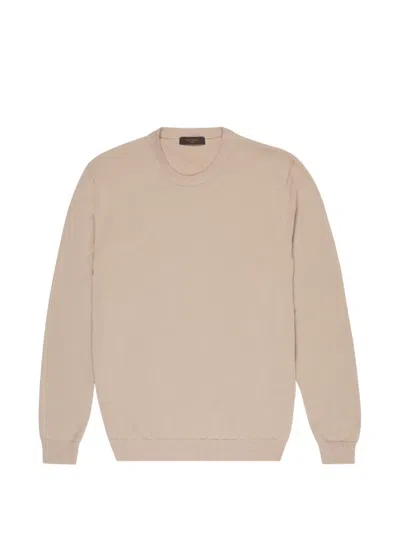 Zanone Crew-neck Sweater In Neutral