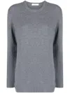 Zanone Crew-neck Wool-cashmere Jumper In Grey