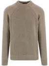 Zanone Crew-neck Wool Jumper In Neutrals