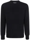 Zanone Raglan-sleeves Cashmere Sweater In Black