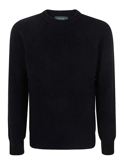 ZANONE SUÉTER CUELLO REDONDO - NEGRO
