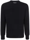 Zanone Raglan-sleeves Cashmere Sweater In Black