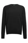 Zanone Ribbed Crewneck Sweater With Long Sleeves In Black