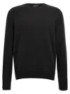 Zanone Black Crewneck Sweater In Black