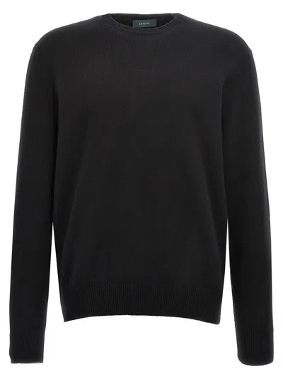 Zanone Crewneck Sweater In Black