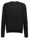 Zanone Black Crewneck Sweater In Black