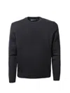 Zanone Ribbed Crewneck Sweater With Long Sleeves In Black
