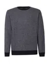 Zanone Crew-neck Wool Jumper In Blue