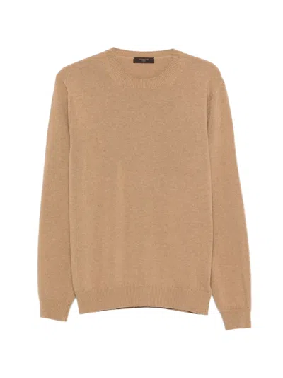 Zanone 크루넥 스웨터 In Brown