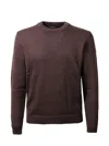 Zanone Virgin-wool Sweater In Dark Brown