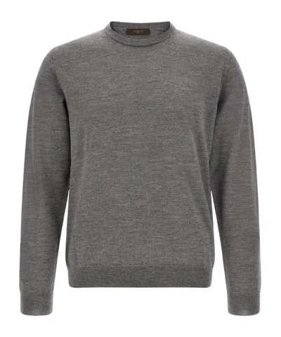 Zanone Crew-neck Sweater In Gray