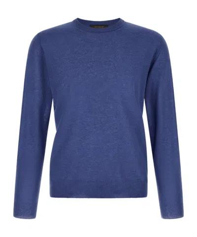 Zanone Crew-neck Sweater In Blue