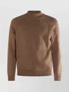 Zanone Crewneck Sweater With Raglan Sleeves And Ribbed Finish In Brown