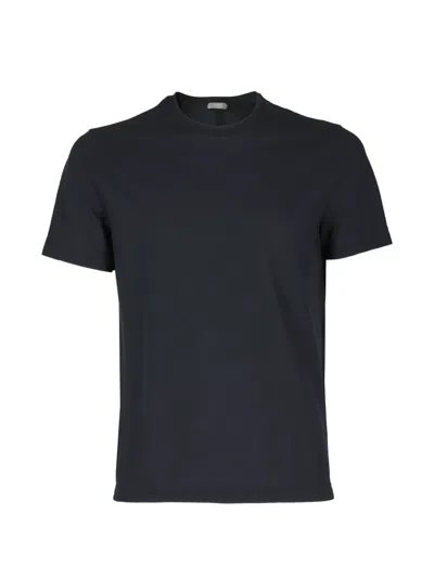 Zanone Crew-neck T-shirt In Black