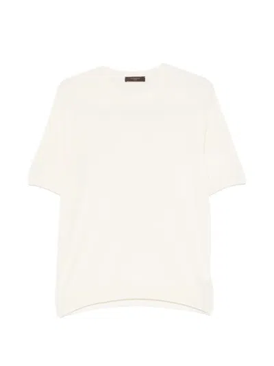 Zanone Crew-neck T-shirt In Neutral