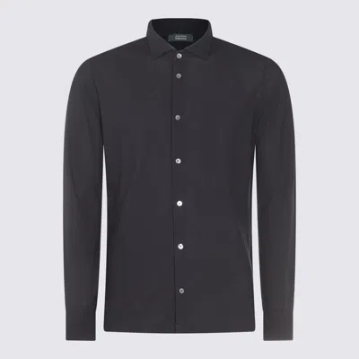 Zanone Dark Blue Cotton Shirt