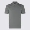 Zanone Dark Grey Cotton Polo Shirt