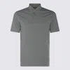 Zanone Dark Grey Cotton Polo Shirt In Green