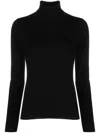 Zanone Fine-knit Certified Flexwool Slim Fit Turtleneck Sweater In Black