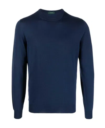 Zanone Crew Necks In Blue