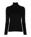 Zanone Fine-knit Certified Flexwool Slim Fit Turtleneck Sweater In Black