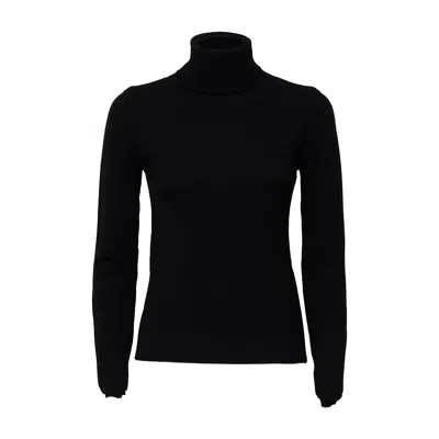 Zanone Fine Knit Slim Fit Turtleneck Sweater In Black