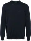 Zanone Crew Neck Pullover Jumper In Blue
