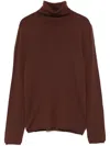 Zanone Fine-knit Sweater In Brown