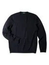 Zanone Fine-knit Long-sleeved Fabric Pullover Sweater In Blue