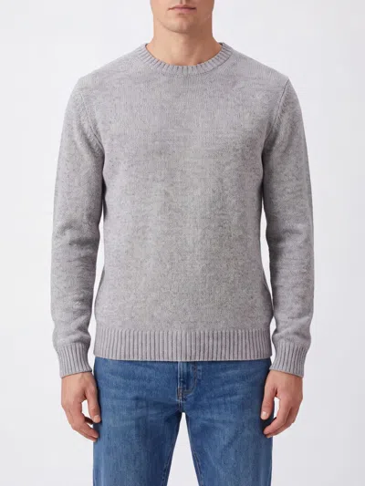 Zanone Fine-knit Virgin Wool Crewneck Jumper With Long Sleeves In Gray