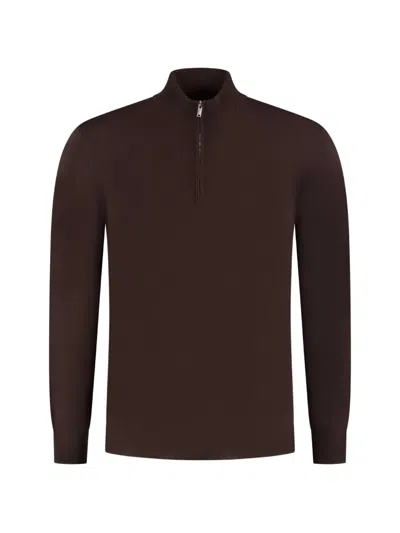 Zanone Flexwool Half-zip Sweater In Animal Print