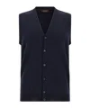 Zanone Flexwool Vest In Blue