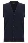 Zanone Flexwool Vest In Blue