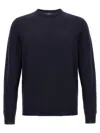 Zanone Crew Neck Wool Sweater With Ribbed Cuffs