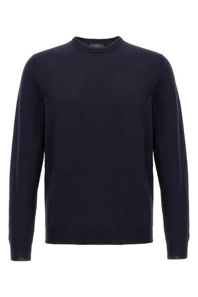 Zanone Flexwool Wool Sweater In Blue
