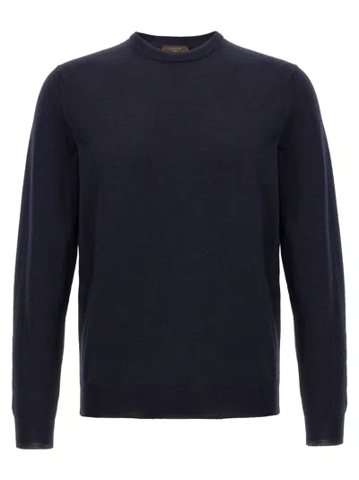 Zanone Flexwool Wool Sweater In Blue