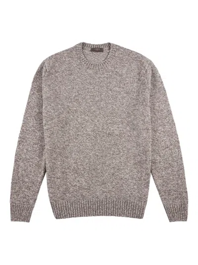 Zanone Geelong Wool Crew-neck Sweater In Gray