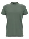 Zanone Crew Neck Ice Cotton T-shirt In Green