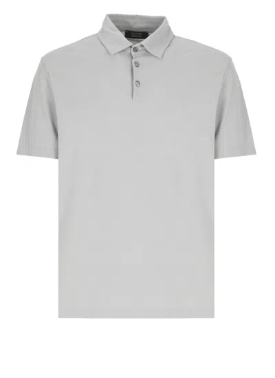 Zanone Grey Mc Polo Shirt In White