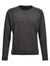 Zanone Heathered Grey Crewneck Wool Sweater With Classic Fit In Gray