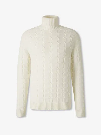 Zanone High Collar Sweater In White
