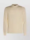 Zanone High Neck Long Sleeve Knit Sweater In Brown