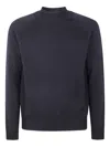 Zanone Stockinette Stitch Slim Fit Raglan Sleeved Mock Neck Sweater Clothing In Blue