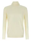 Zanone Turtleneck Sweater With Long Sleeves And Ribbed Finish In Neutral