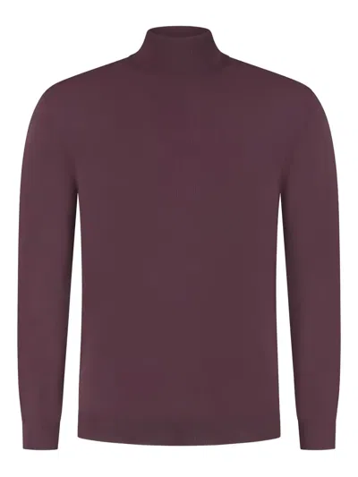 Zanone High-neck Sweater In Purple