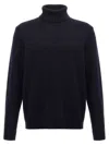 Zanone Turtleneck Wool Sweater With Turn-up Collar And Cuffed Sleeves