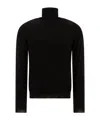 Zanone Men's Sleek Turtleneck Sweater In Black