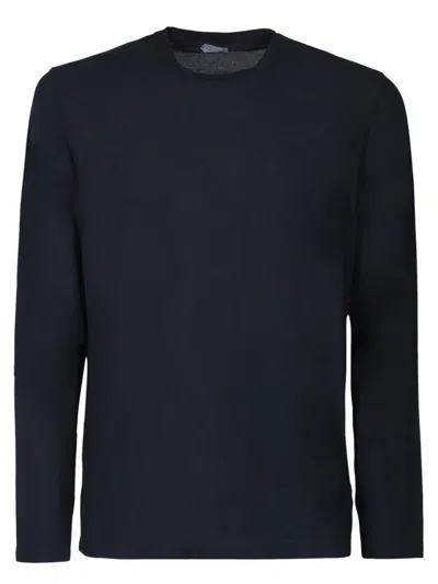 Zanone Ice Cotton Long-sleeve T-shirt In Blue
