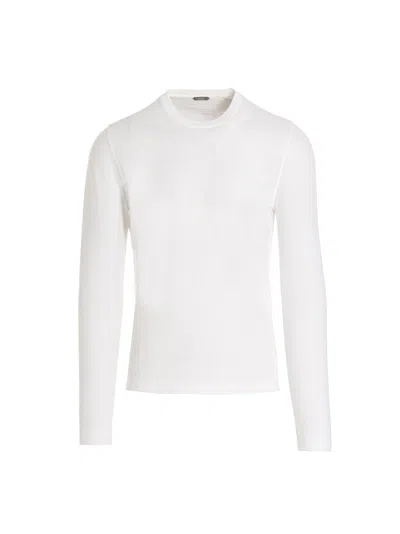 Zanone Ice Cotton Long-sleeve T-shirt In White