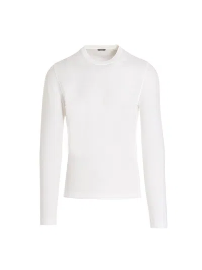 Zanone Ice Cotton Long Sleeve T Shirt In White